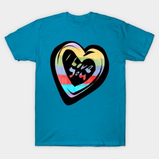 Valentine Cutout Hearts: I Love You T-Shirt